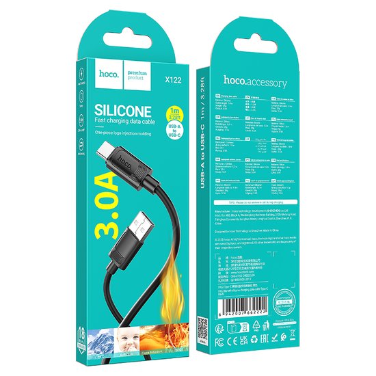 Кабель Hoco X122 Benefit 60W silicone Type-C