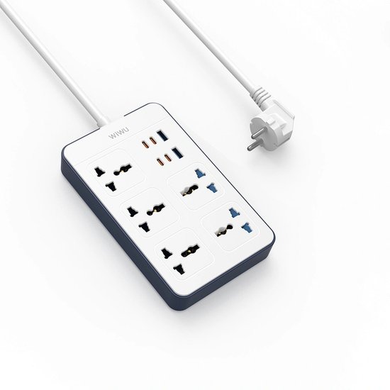 WIWU Сетевой Фильтр Wi-S006 11in1 20W 4C+2A+5AC EU 2M