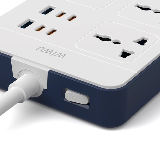 WIWU Сетевой Фильтр Wi-S006 11in1 20W 4C+2A+5AC EU 2M