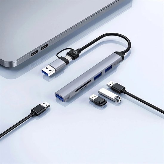 WIWU Адаптер Wi-HB003 ZOLO 5 in 1 USB-C/USB-A HUB