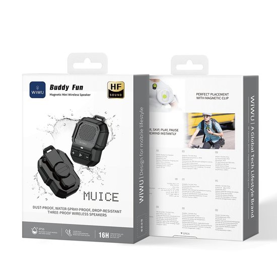 WIWU Портативная колонка SPK-001 на магнитной клипсе