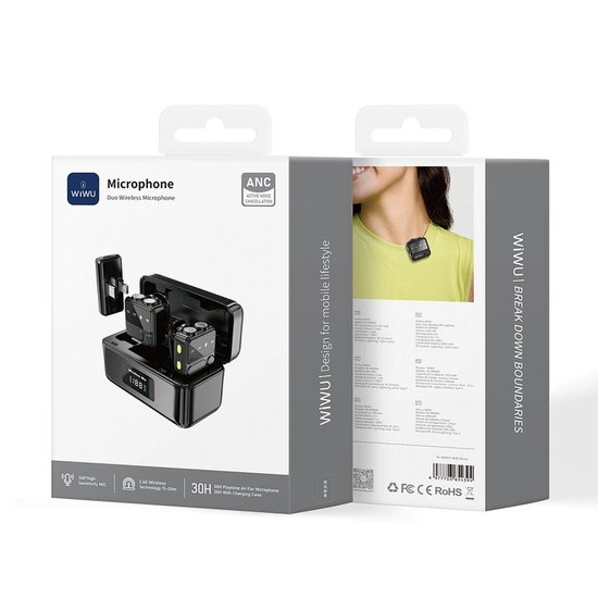 Микрофон-петличка Wi-WM005 Duo Wireless Microphone ANC