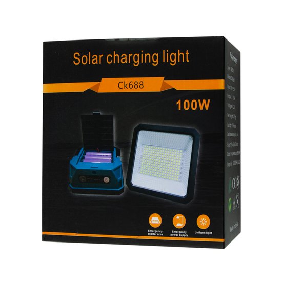 Прожектор на солнечной батерее CK688 6500K