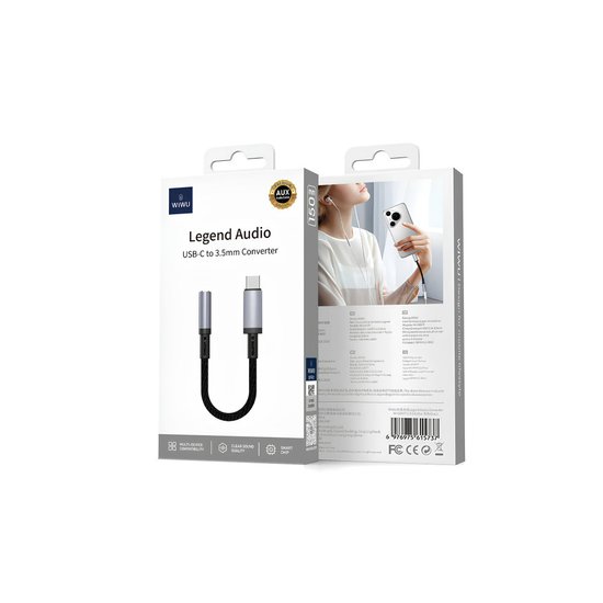WIWU Перехідник Wi-C047T Legend Audio Convertor USB-C to 3.5mm