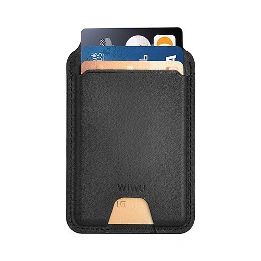 WIWU Визитница MW-005 Magsafe Compatible Leather Card Holder with Stand