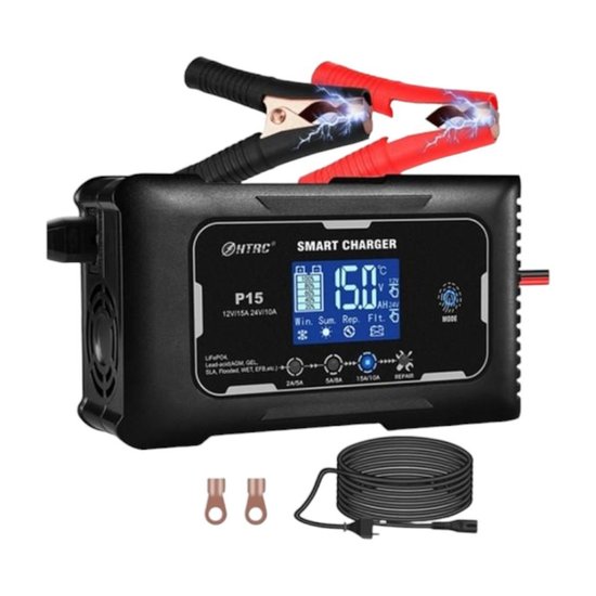 Smart Charger HTRC P15 Lithium - GEL 12V 24V 2/4A 5/8A 10/15A LED
