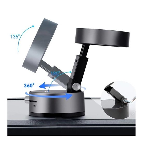 Автодержатель XO C170 magnetic vacuum (center console)