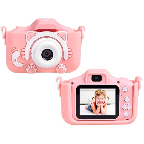 Детская камера XO XJ01 Cartoon Dual Lens with Silicone Cover