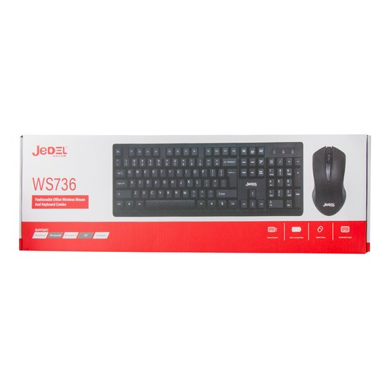 Комплект беспроводной (клавиатура + мышь) JEDEL WS736