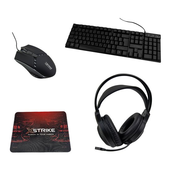 Комплект проводной (клавиатура + мышь + наушники + коврик) XSTRIKE XS-2030 4в1 RGB