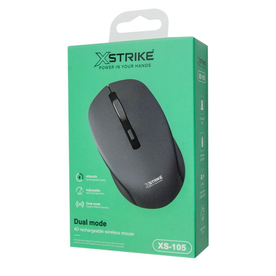 Миша бездротова XSTRIKE XS-105 (BT+2,4Ghz)