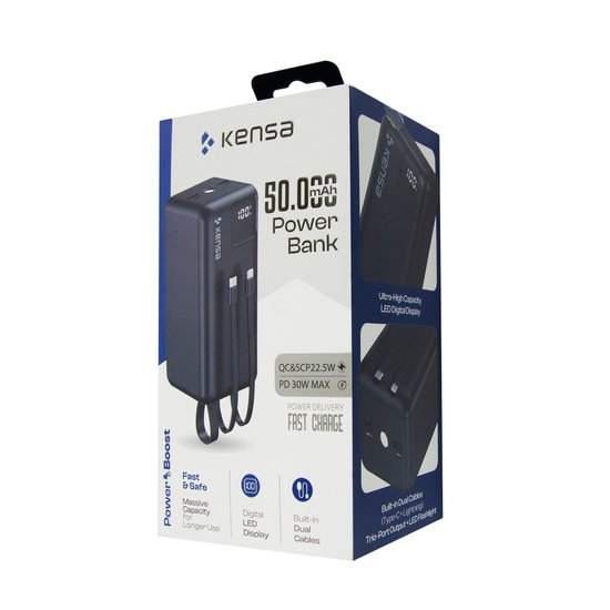 Power Bank KENSA 50000mAh 22.5W