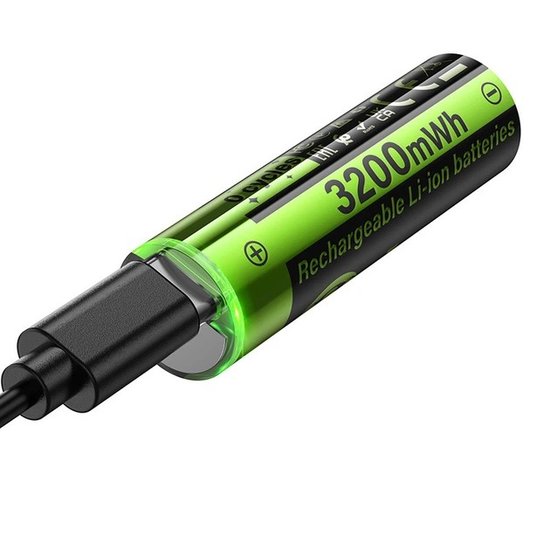 Аккумуляторные пальчиковые батарейки HOCO JA3(AA) 860mAh USB-C