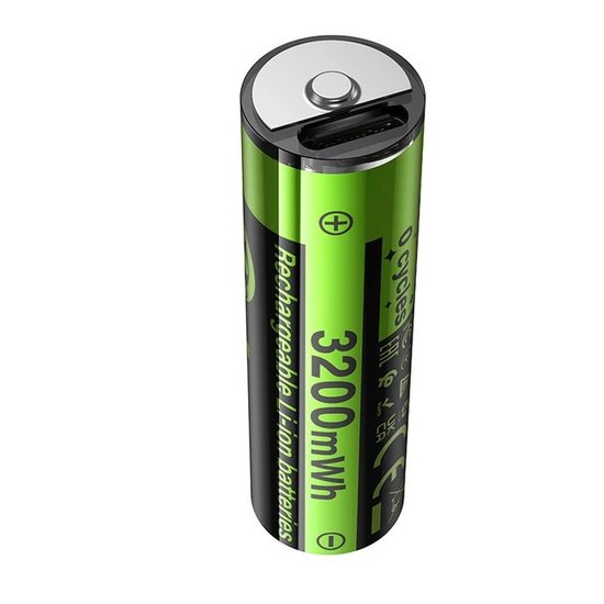 Аккумуляторные пальчиковые батарейки HOCO JA3(AA) 860mAh USB-C