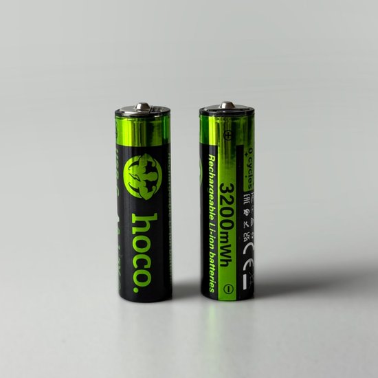 Аккумуляторные пальчиковые батарейки HOCO JA3(AA) 860mAh USB-C