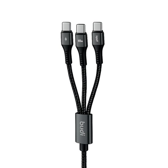 210C2C12B - Budi 2 in 1 Type-C to Type-C+Type-C