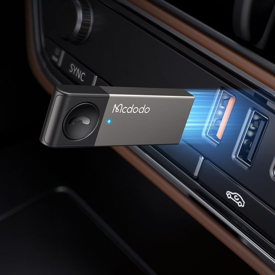 MCDODO OT-8250 Bluetooth Car Adapter with Function Button USB-A