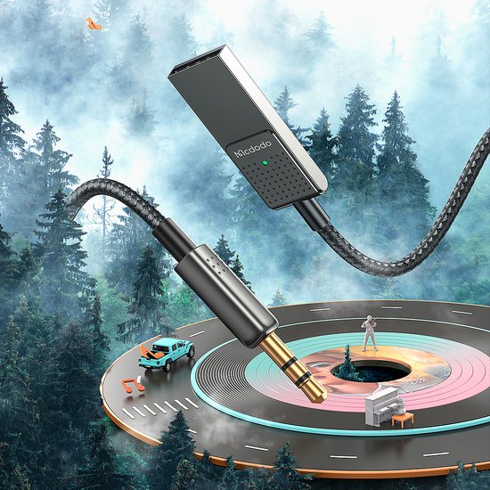 MCDODO CA-8700 Bluetooth Coil Audio Cable A to AUX 3.5 1.7m