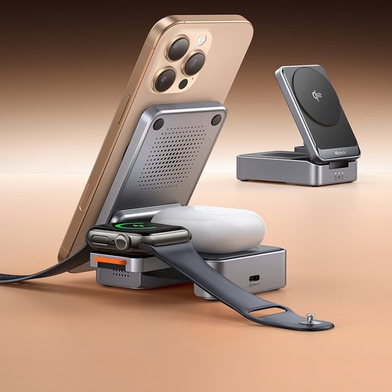 БЗУ MCDODO CH-5192 Foldable 3 in 1 Magnetic Wireless Charging Stand with 33W charger