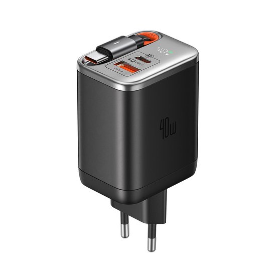 СЗУ MCDODO CH-4281 GaN Charger 65cm retractable USB-C Cable 40W 1C1A