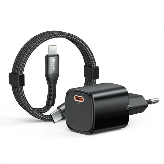 СЗУ MCDODO CH-0085 Mini GaN Charger 30W 1C with C to L Cable 1m