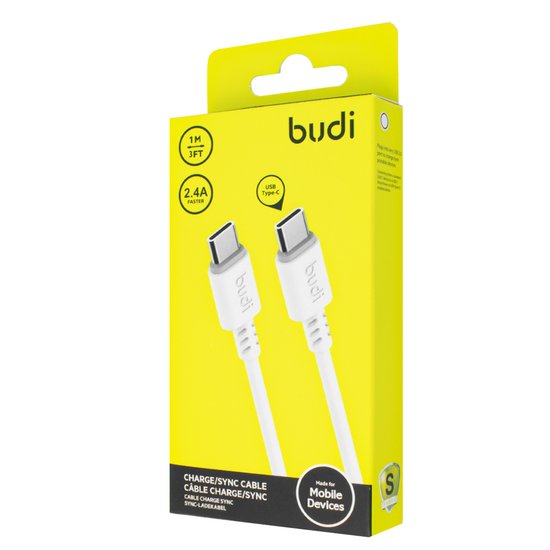 M8J011TT - USB-кабель Budi Type-C to Type-C cable 2.4A 1m