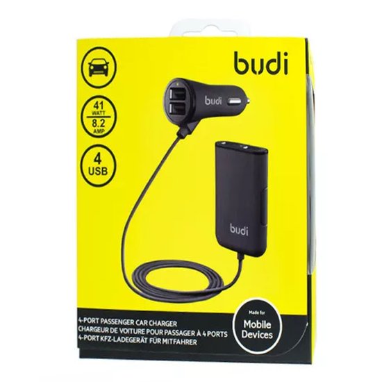 M8J068 - Car charger Budi 4 USB 1.8m 7.2A