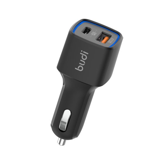 CC065TB38 - QC 3.0/PD USB Car Charger with LED indicator,Input:DC 12~24V