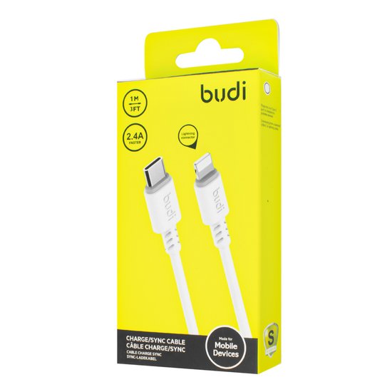 M8J011TL - USB-кабель Budi Lightning to Type-C/Sync 1м