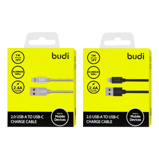 M8J180 - USB-кабель Budi Lightning in cloth 1m