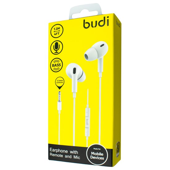EP28DW - HF Budi Earphone 3.5 connector, 1.2m