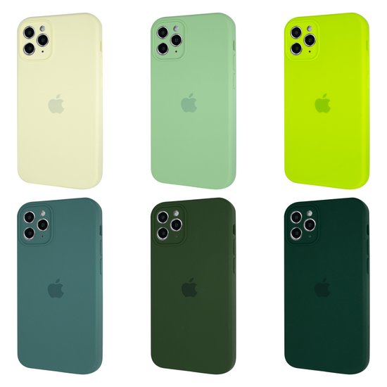 Square Full Silicone Case Close Camera iPhone 11 Pro