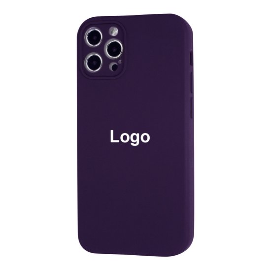 Square Full Silicone Case Close Camera iPhone 12 Pro Max