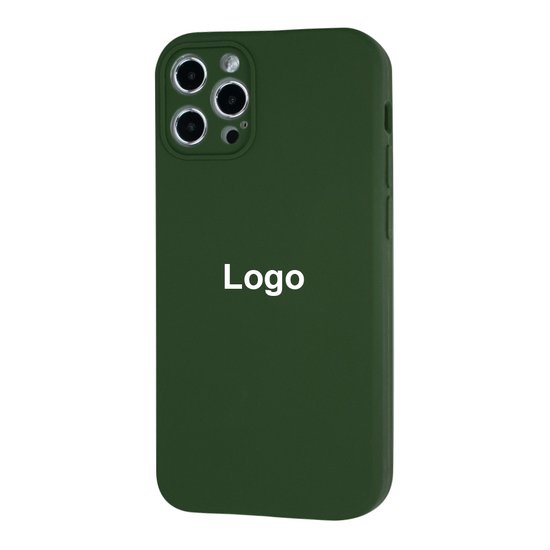 Square Full Silicone Case Close Camera iPhone 12 Pro Max