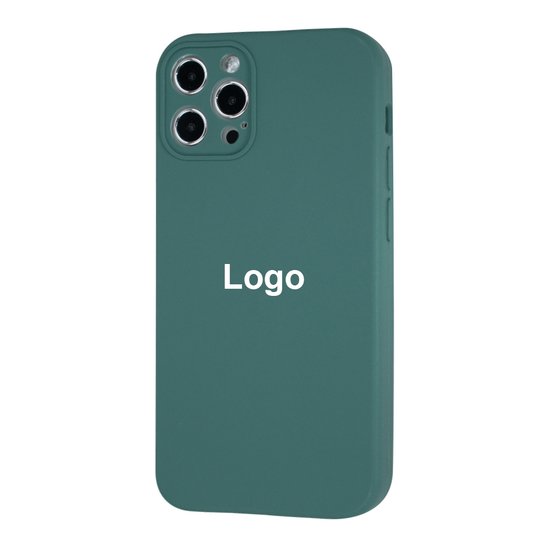 Square Full Silicone Case Close Camera iPhone 12 Pro Max