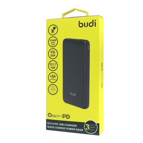 M8J086 - Budi Power Bank QC3.0+PD18W 10000mAh