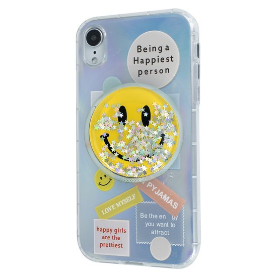 TPU Gradient Smile Popsockets Case Apple Iphone XR