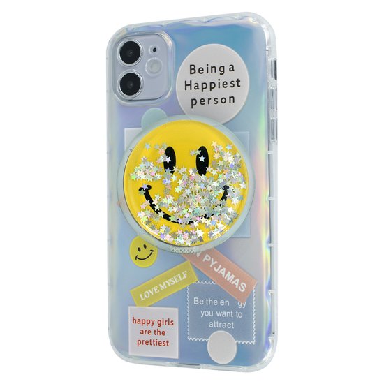 TPU Gradient Smile Popsockets Case Apple Iphone 11