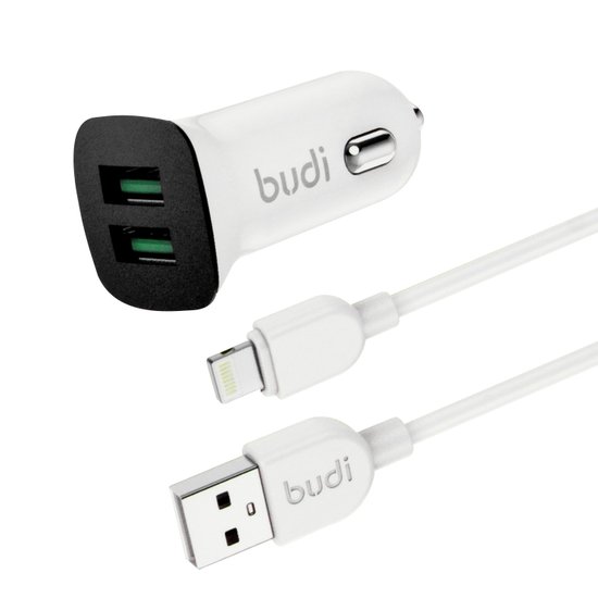 CC631L - Budi Car Charger 12W 2.4A + Cable Lightning