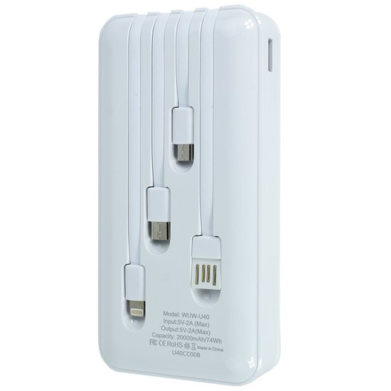 Power Bank WUW U40 20000 mAh with cabel USB