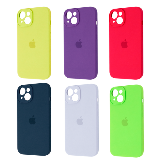 Square Full Silicone Case Close Camera iPhone 13