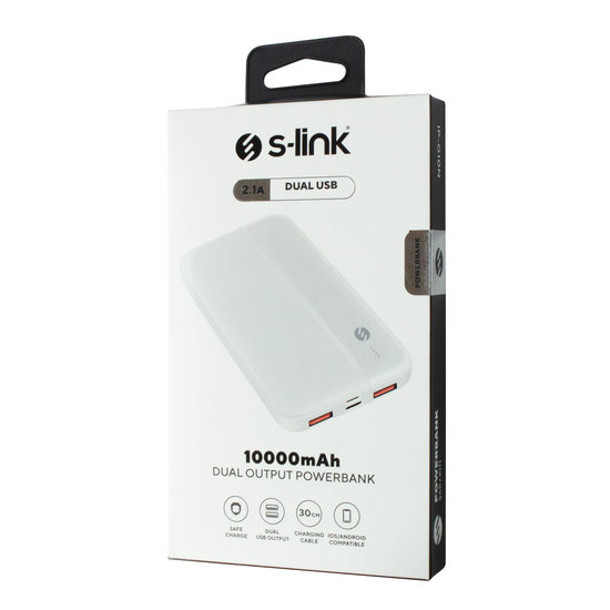 Power Bank S-link IP-G10N 10000mAh 2.1A 2USB