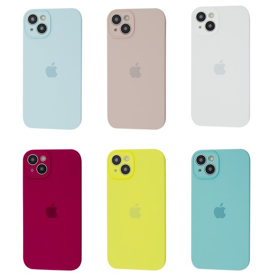 Square Full Silicone Case Close Camera iPhone 14 Plus