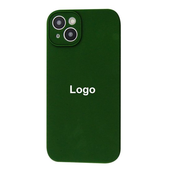 Square Full Silicone Case Close Camera iPhone 14 Plus