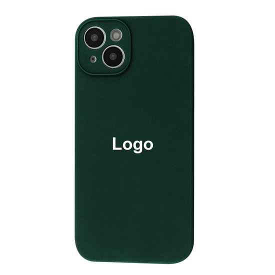 Square Full Silicone Case Close Camera iPhone 14 Plus