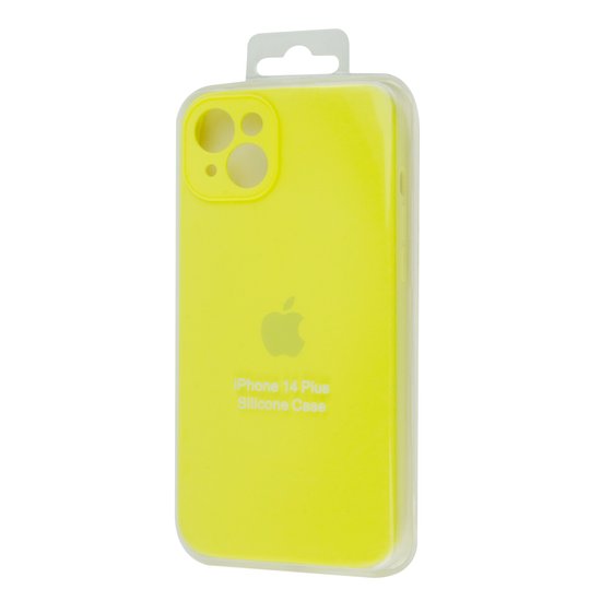 Square Full Silicone Case Close Camera iPhone 14 Plus