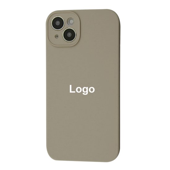 Square Full Silicone Case Close Camera iPhone 14 Plus