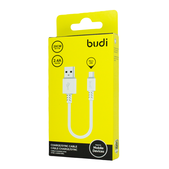 M8J011M20 - USB-кабель Budi USB to Micro Usb/Sync 20 cm