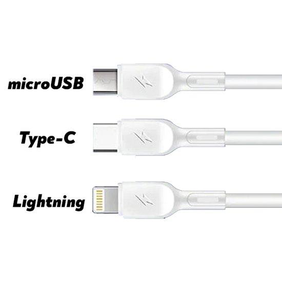 WUW Charging Cable 3in1, 2A  1m X179