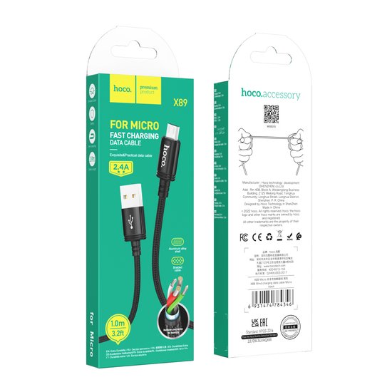 Кабель Hoco X89 Wind Micro USB (1m)
